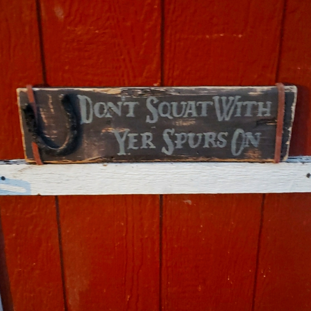 Hand painted funny wooden sign